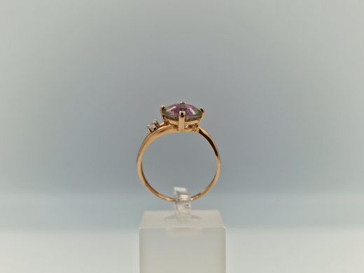 Zelta gredzens ar cirkoniju, 2.65 g, izm. 18.5