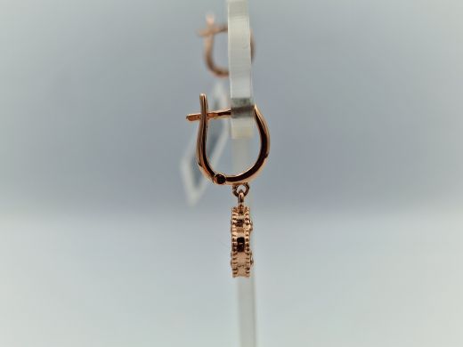 Zelta auskari ar halcedonu, 2.25 g