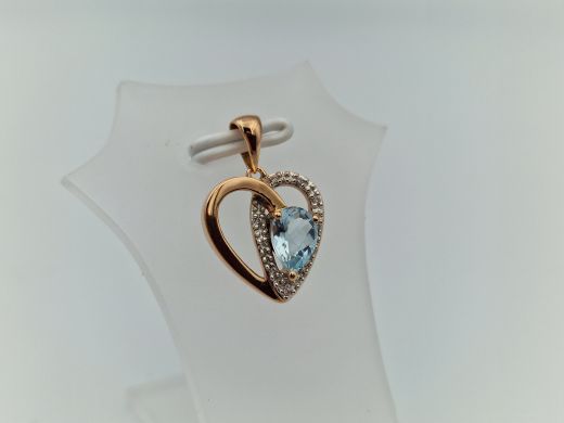 Zelta kulons ar briljantu, 1.71 g