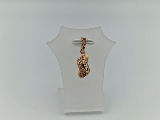 Zelta kulons ar cirkoniju, 0.87 g