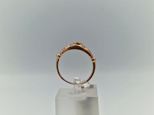 Zelta gredzens ar cirkoniju, 1.98 g, izm. 17.5