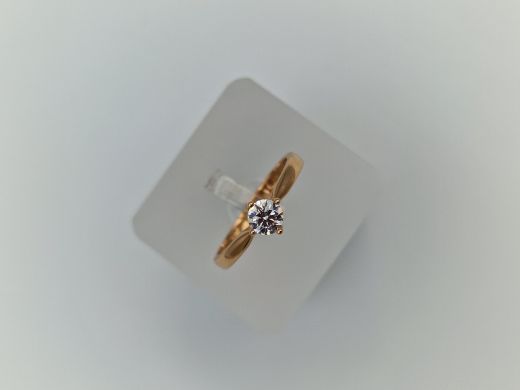 Zelta gredzens ar cirkoniju, 1.51 g, izm. 16.5