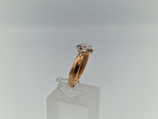 Zelta gredzens ar cirkoniju, 1.75 g, izm. 17