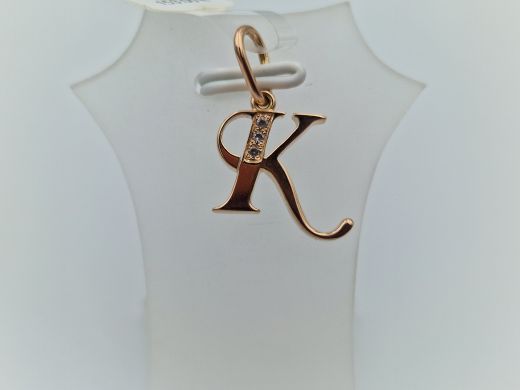 Zelta kulons ar cirkoniju, 1.91 g