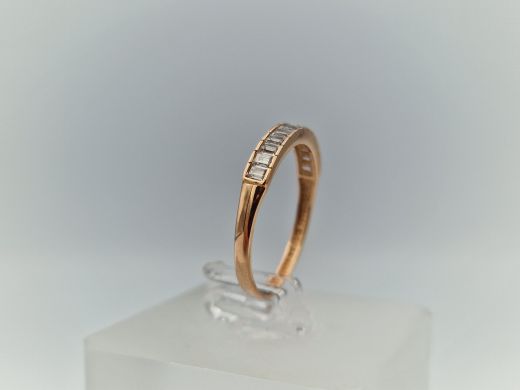 Zelta gredzens ar cirkoniju, 1.08 g, izm. 16.5