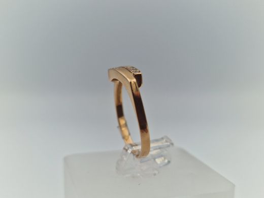 Zelta gredzens ar cirkoniju, 1.87 g, izm. 17