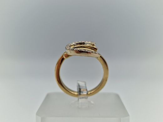 Zelta gredzens ar briljantiem, 3.89 g, izm. 16