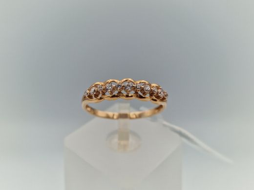 Zelta gredzens ar cirkoniju, 1.71 g, izm. 19.5