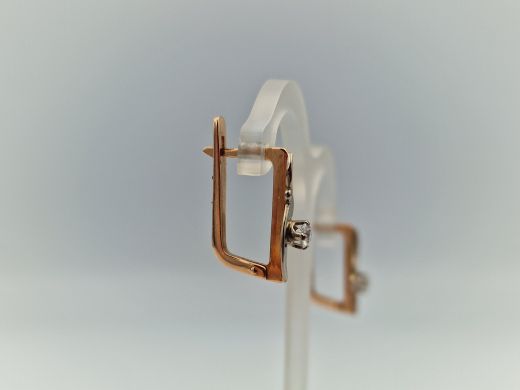 Zelta auskari ar cirkoniju, 2.45 g