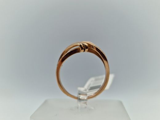 Золотое кольцо с цирконом, 3.2 г, разм. 17