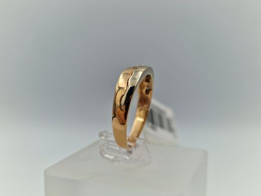 Zelta gredzens ar cirkoniju, 2.44 g, izm. 17