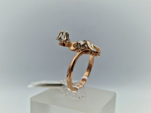 Zelta gredzens ar briljantiem, 4.36 g, izm. 17