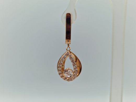 Zelta auskari ar cirkoniju, 2.63 g