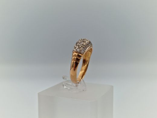 Zelta gredzens ar cirkoniju, 3.79 g, izm. 18