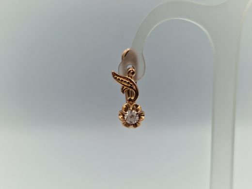 Zelta auskari ar cirkoniju, 3.29 g