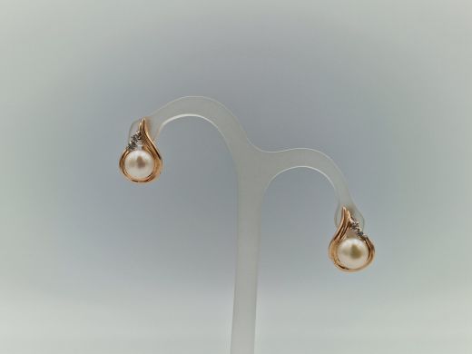 Zelta auskari ar cirkoniju, 2.81 g