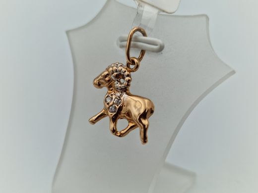 Zelta kulons ar cirkoniju, 1.58 g