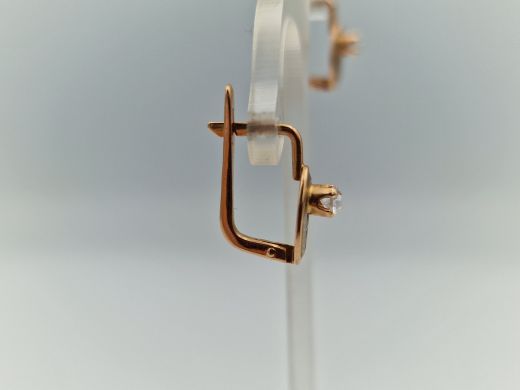 Zelta auskari ar cirkoniju, 2.58 g