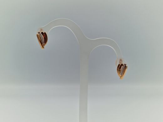 Zelta auskari ar cirkoniju, 1.95 g