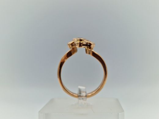Золотое кольцо с цирконом, 4.64 г, разм. 17.5