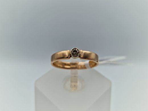 Zelta gredzens ar briljantiem, 2.31 g, izm. 16.5