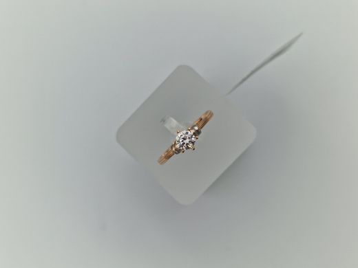 Zelta gredzens ar cirkoniju, 1.47 g, izm. 18