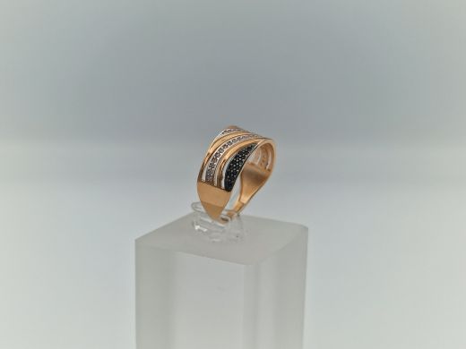 Zelta gredzens ar cirkoniju, 3.05 g, izm. 19