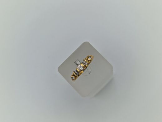 Zelta gredzens ar cirkoniju, 2.61 g, izm. 18.5