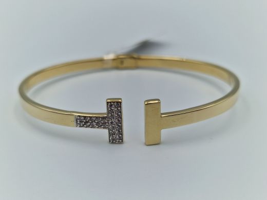 Gold bracelet with zircon, 8.07 g