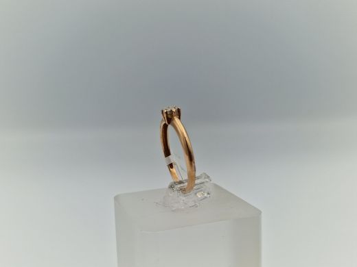 Zelta gredzens ar briljantu, 1.47 g, izm. 17