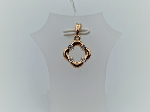 Zelta kulons ar cirkoniju, 1.03 g