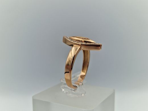 Zelta gredzens ar cirkoniju, 3.64 g, izm. 18.5