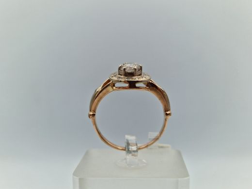 Zelta gredzens ar cirkoniju, 4.03 g, izm. 19.5