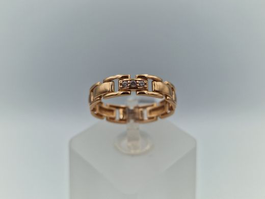 Zelta gredzens ar cirkoniju, 2.34 g, izm. 18