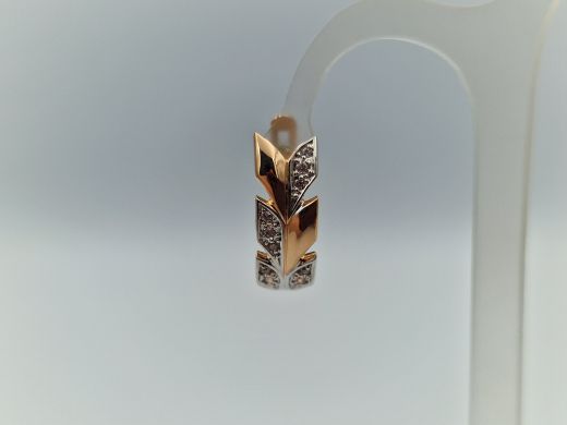 Zelta auskari ar cirkoniju, 3.16 g