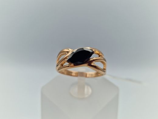 Zelta gredzens ar cirkoniju, 2.86 g, izm. 17