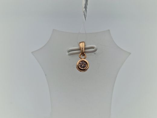 Zelta kulons ar cirkoniju, 0.37 g