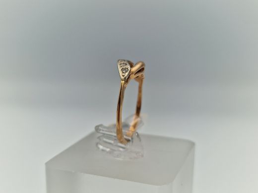 Zelta gredzens ar cirkoniju, 1.62 g, izm. 16.5