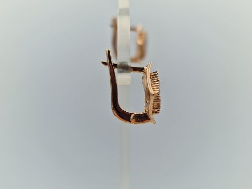 Aukso auskarai su cirkonisu, 4.25 g