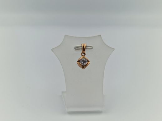 Золотой кулон с цирконом, 0.79 г