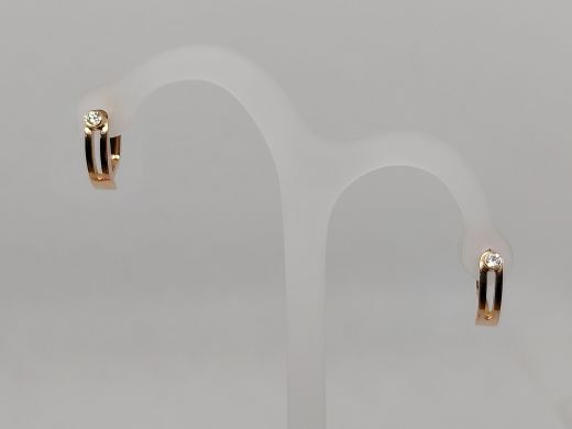 Zelta auskari ar cirkoniju, 3.18 g