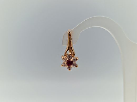 Zelta auskari ar cirkoniju, 2.41 g