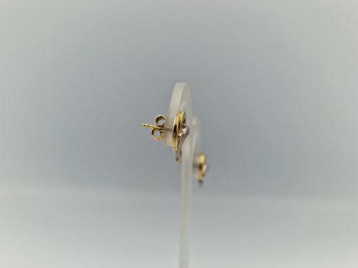 Zelta auskari ar briljantu, 3.36 g