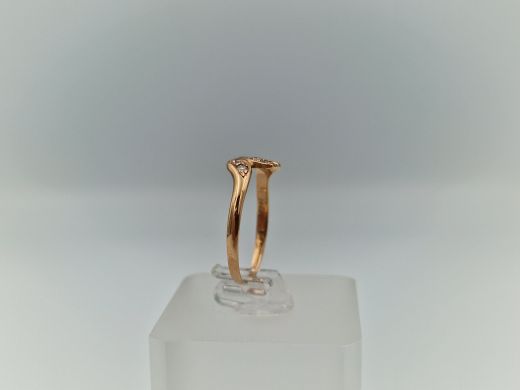 Zelta gredzens ar cirkoniju, 1.29 g, izm. 17.5