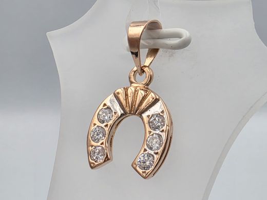 Gold pendant with zircon, 1.63 g