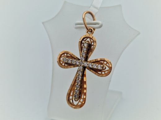 Золотой кулон с цирконом, 2.13 г