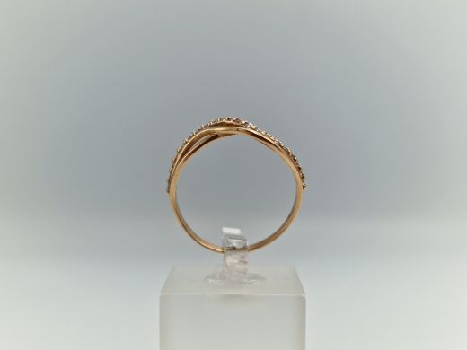 Zelta gredzens ar cirkoniju, 1.77 g, izm. 17.5