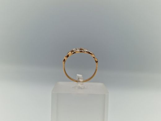 Zelta gredzens ar cirkoniju, 2.12 g, izm. 17