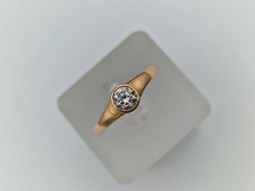 Zelta gredzens ar cirkoniju, 2.07 g, izm. 17.5