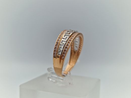 Zelta gredzens ar cirkoniju, 2.63 g, izm. 19